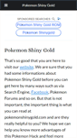 Mobile Screenshot of pokemonshinygold.com